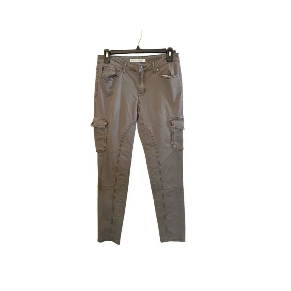 melrose and market women’s olive green, cargo military style skinny pants, size